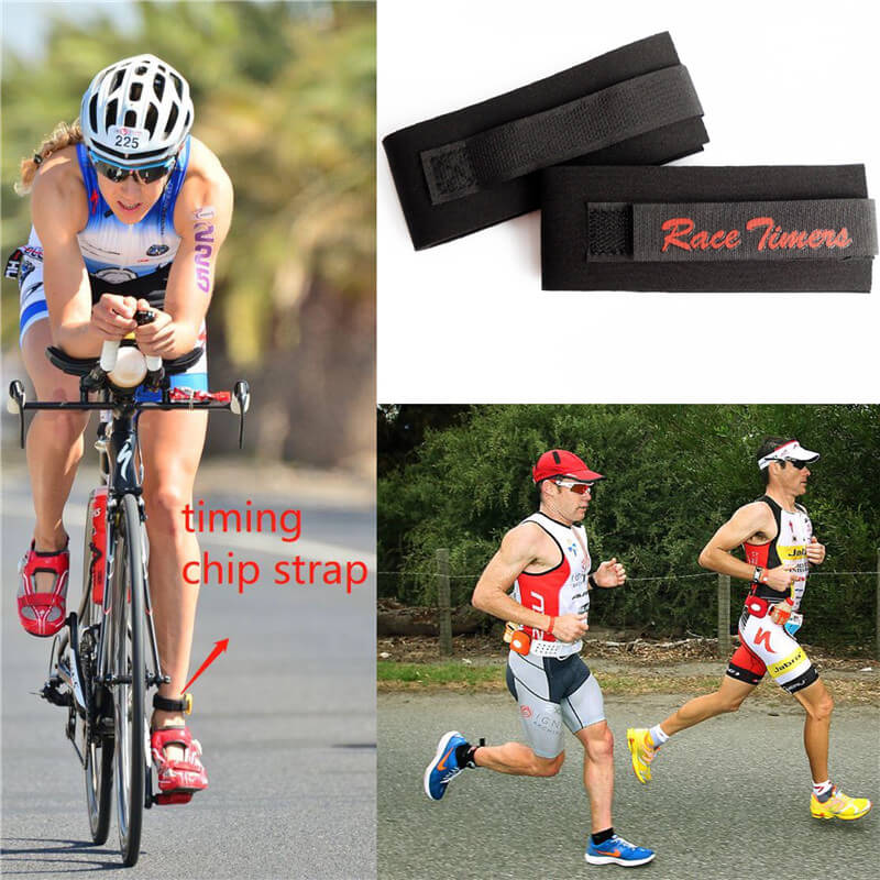 Race Timing Chip Straps Neoprene Race Chip Band Ankle Strap Black