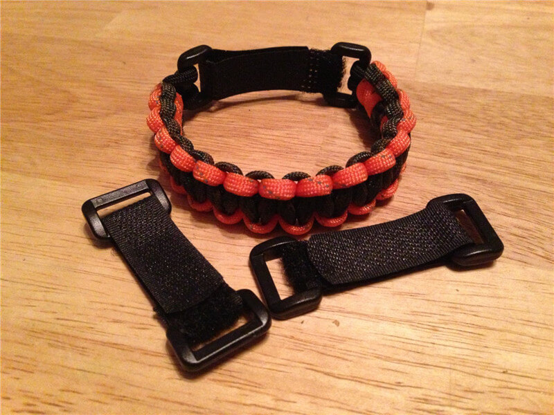 Adjustable Straps For Paracord Bracelets Hook Loop Straps With Buckle