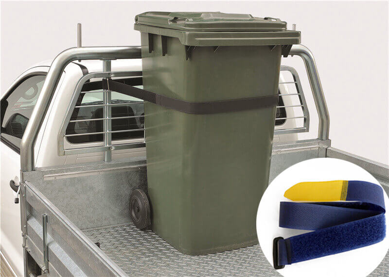 Nylon Hook Loop Mounting Tie Down Straps For Trash Can Cars Roof Bundling Straps All-Purpose