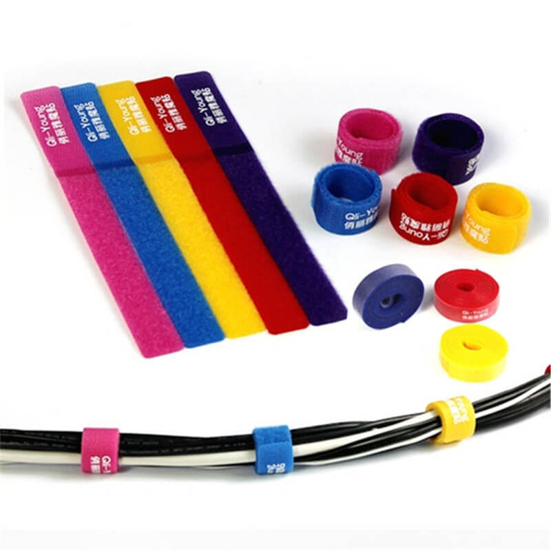 Colorful Cable Straps  Hook Loop Straps With Logo Printed