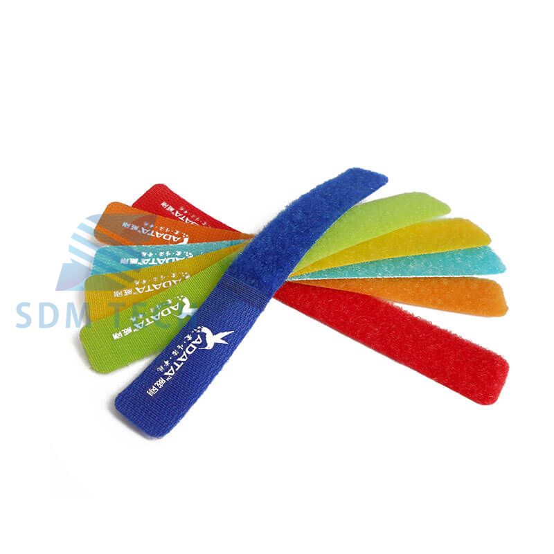 Colorful Cable Straps  Hook Loop Straps With Logo Printed 