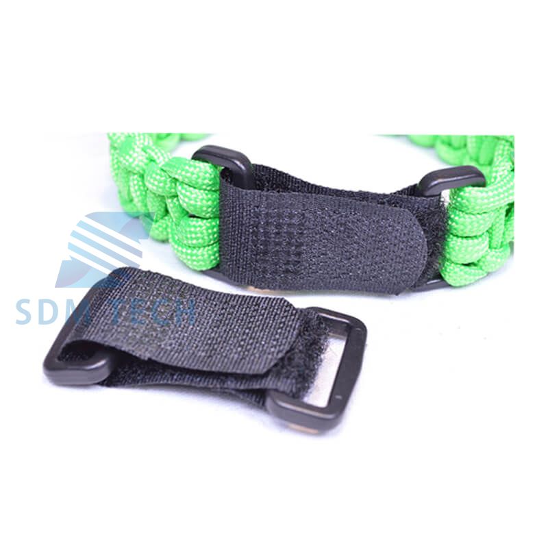 Adjustable Wrist Straps For Paracord Bracelets Hook Loop Wrist Straps With Buckle