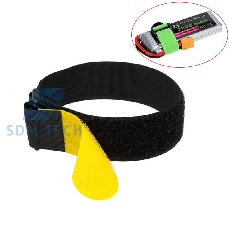 Lipo Battery Straps With Plastic Buckle Adjustable Nylon Hook Loop Cinch Securing Straps