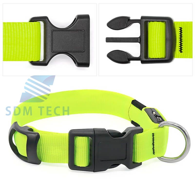 Led Dog Collar USB Rechargeable Safety Pet Collar  High Visibility At Night Walks