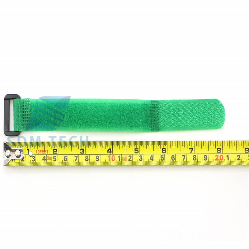 Nylon Cable Tie Wrap Strap With Plastic Buckle  Hook Loop Adjustable Straps Green