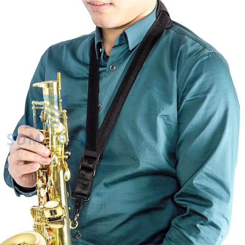 Neoprene Padded Saxophone Neck Strap With Plastic Swivel Snap Ideal For Alto,Tenor,Baritone,Soprano Saxophones